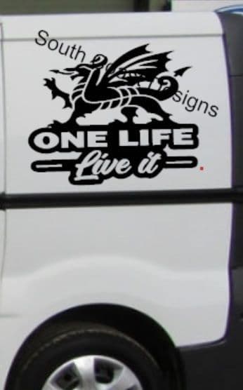 2 x TVP Wales One Life Live It Rear Quarter Decals - Choice Of Colour