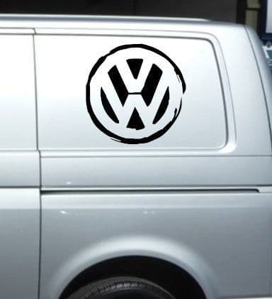 2 x VW Distressed Logo Side Designs