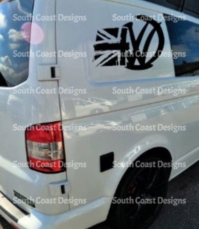 2 X VW Logo & Union Jack Side Designs