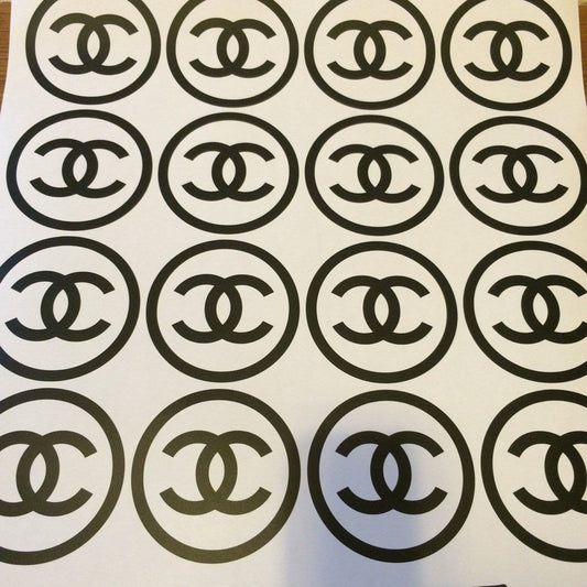 20  Chanel Stickers - Circle Logo