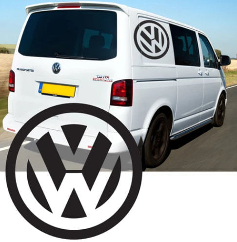 2 x VW Plain Logo Side Designs