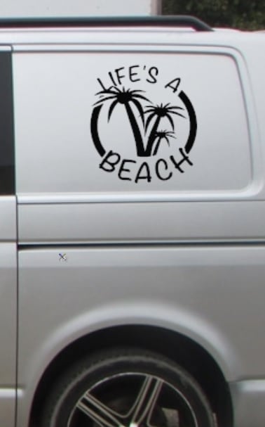 2 X VW Life's A Beach Side Designs