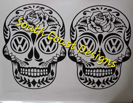 2 x VW Sugar Skull Side Designs