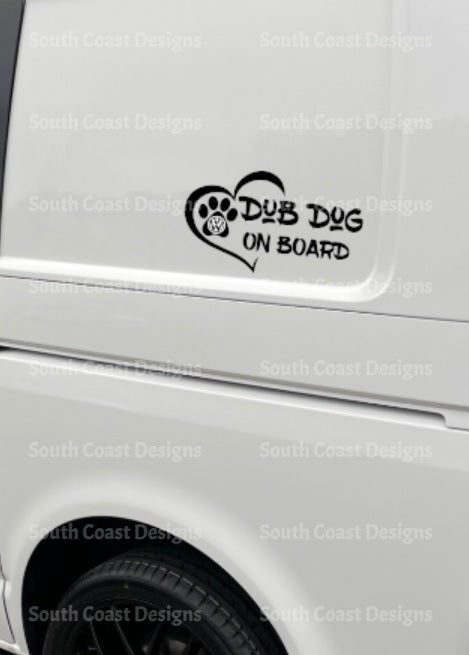 VW Dub Dog/s On Board  21cm x 14cm