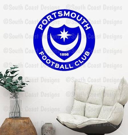 Portsmouth FC - Wall Sticker With Or Without Name