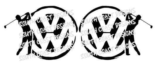 2 x VW Golfer Logos - Side Designs
