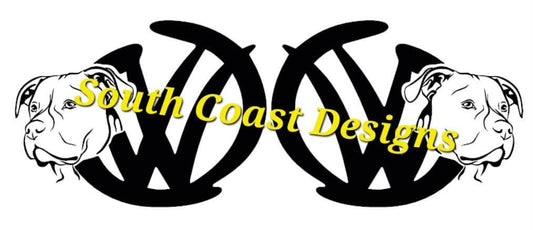 2 x VW Staffie/Staffy Logos - Side Designs