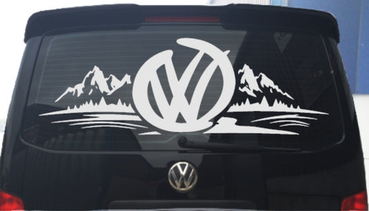 1 X VW Mountains Rear Decal