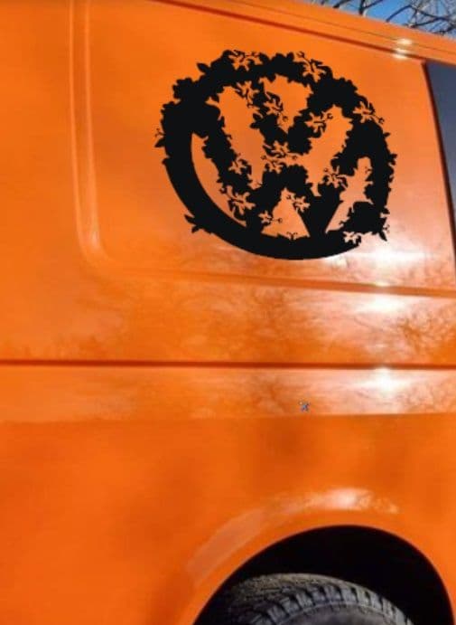 2 X VW Floral Logo Designs