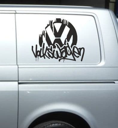 2 x VW Dripping Logo Side Designs