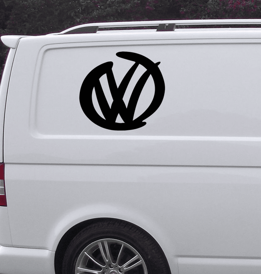 2 X VW Plain Brushed Logo Designs