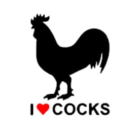 I Love Cocks Funny Decal