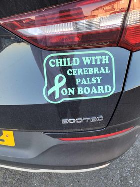 Child With Cerebral Palsy On Board