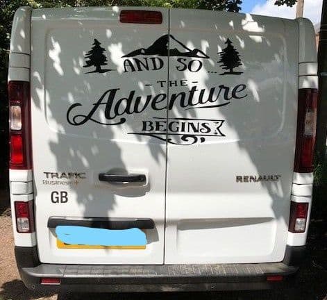 And So The Adventure Begins - Back Doors Decal Sticker TVP