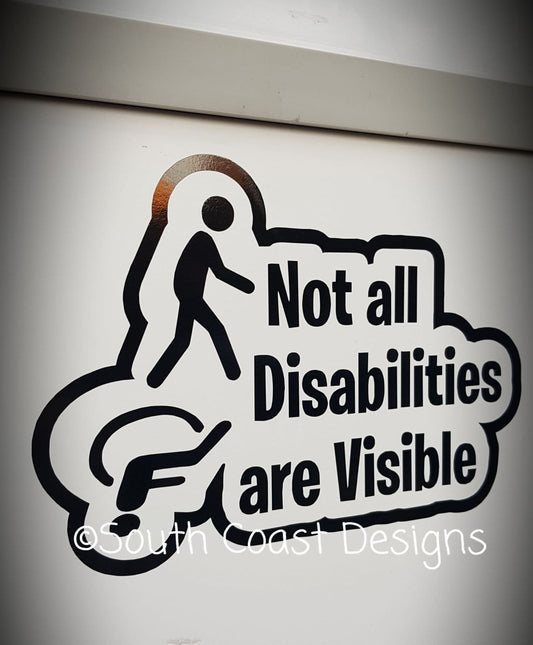 Not All Disabilities Are Visible Outlined Design