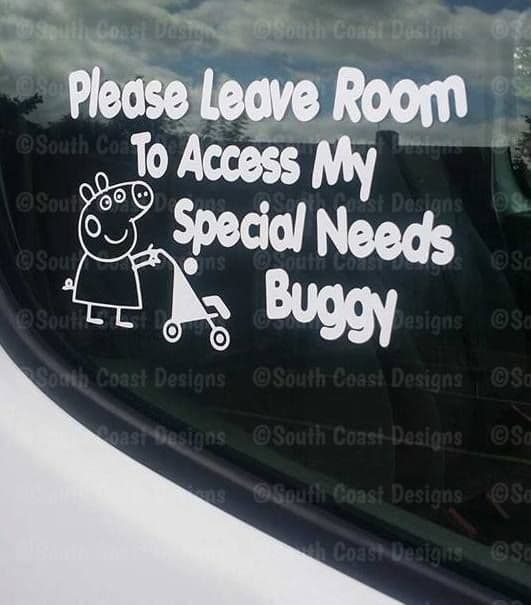 Peppa Pig - Please Leave Room To Access My Special Needs Buggy