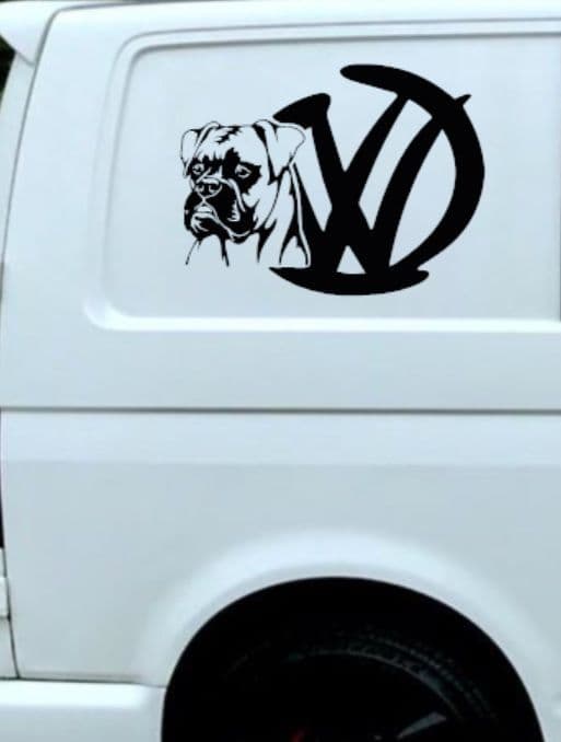 2 x VW Boxer Dog Logos - Side Designs