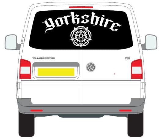 1 X VW Yorkshire Rose Rear Decal